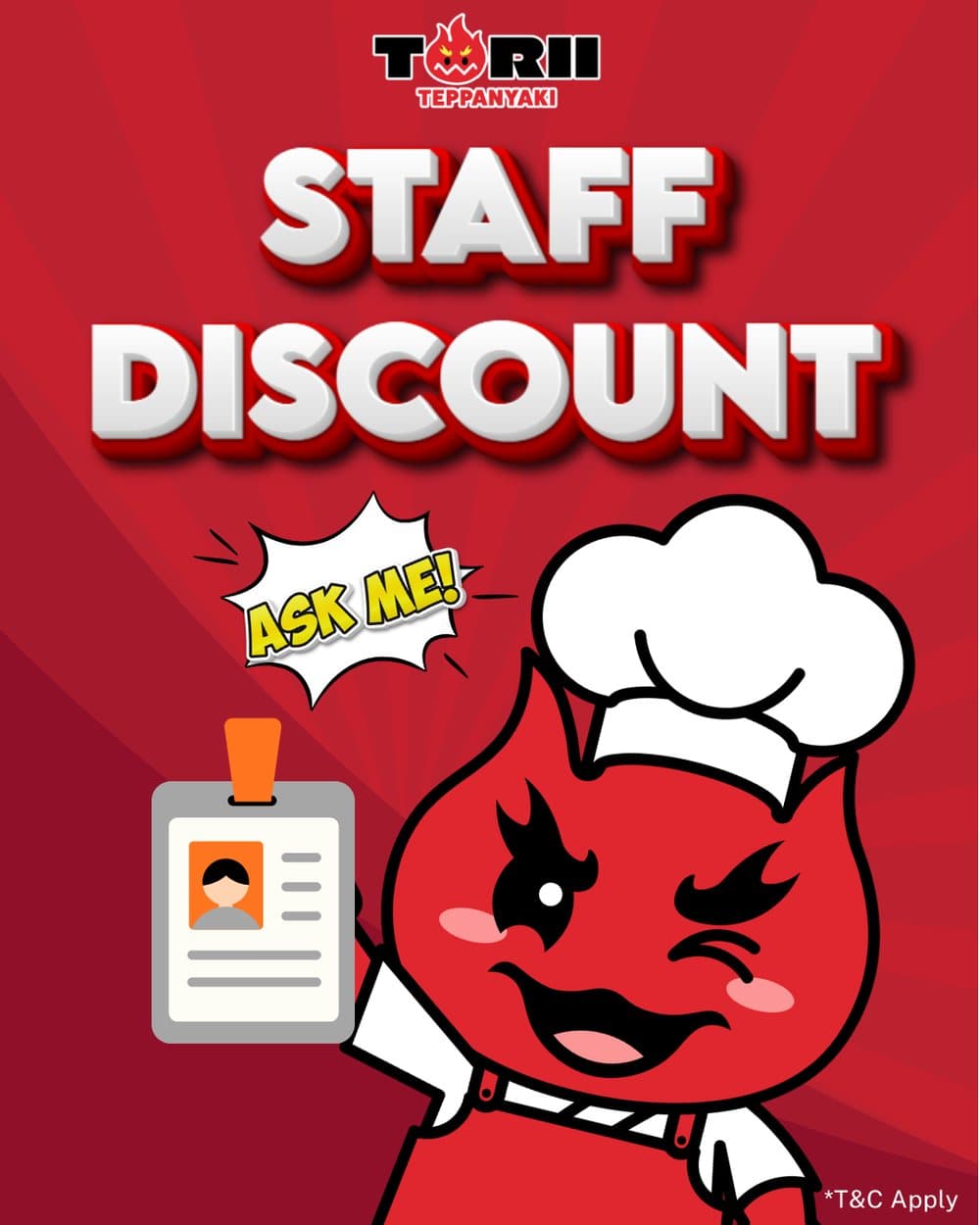 Staff Discount promotion