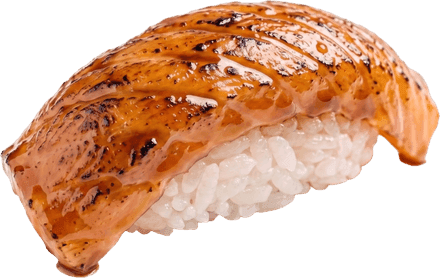 Salmon Aburi Teriyaki Sushi